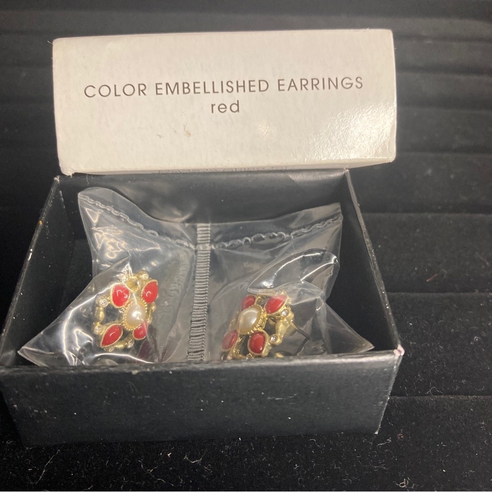 Avon colored embellished earrings